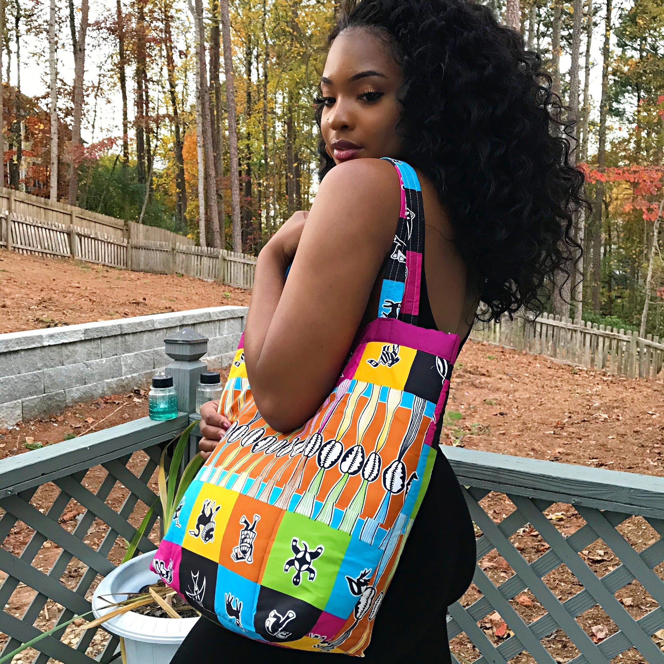 Lulu African Print Shoulder Bag