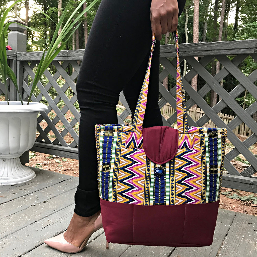 Nahili Kente African Print Shoulder Bag