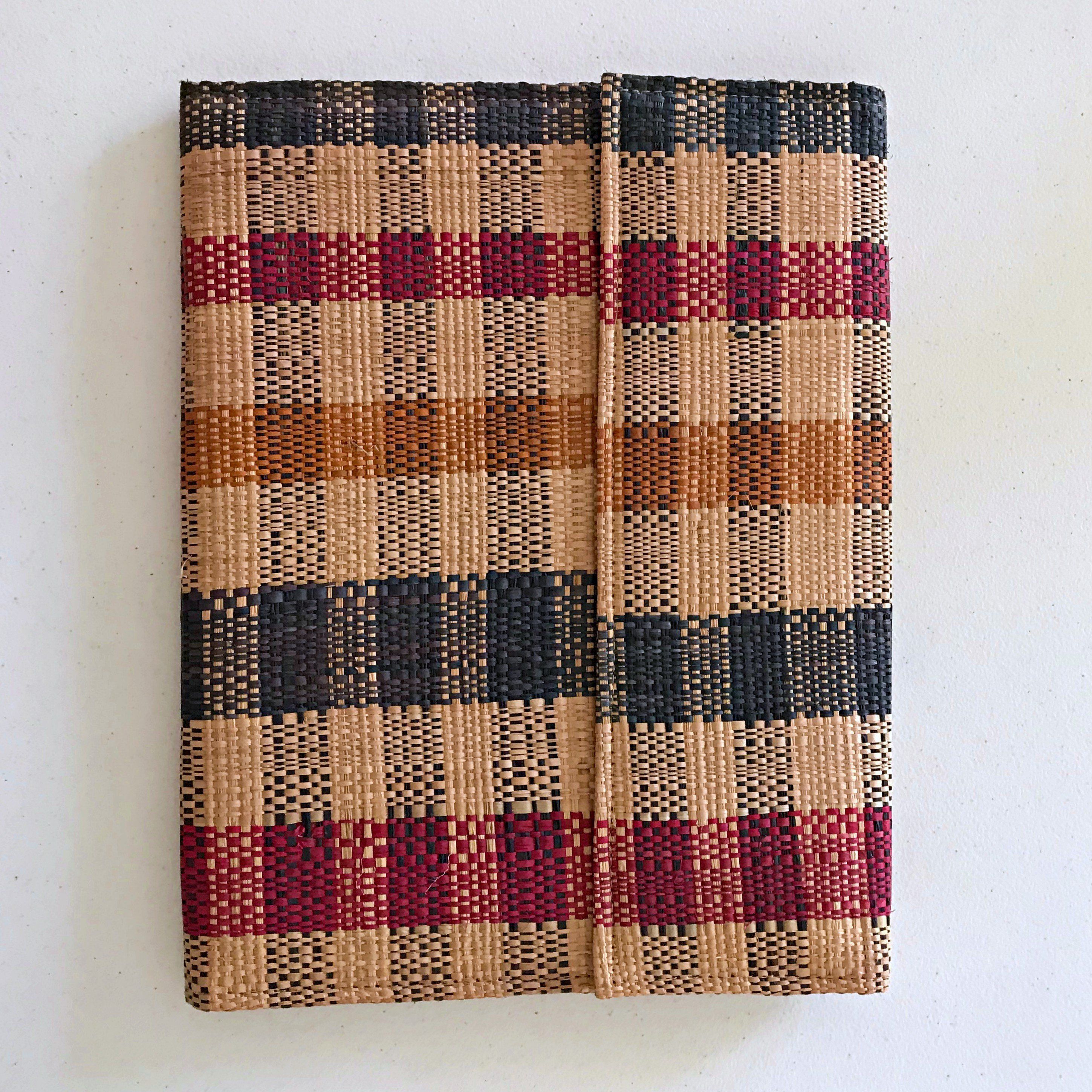 African Handmade Document Holder with Press Buttons Closure (Design/Color Varies)