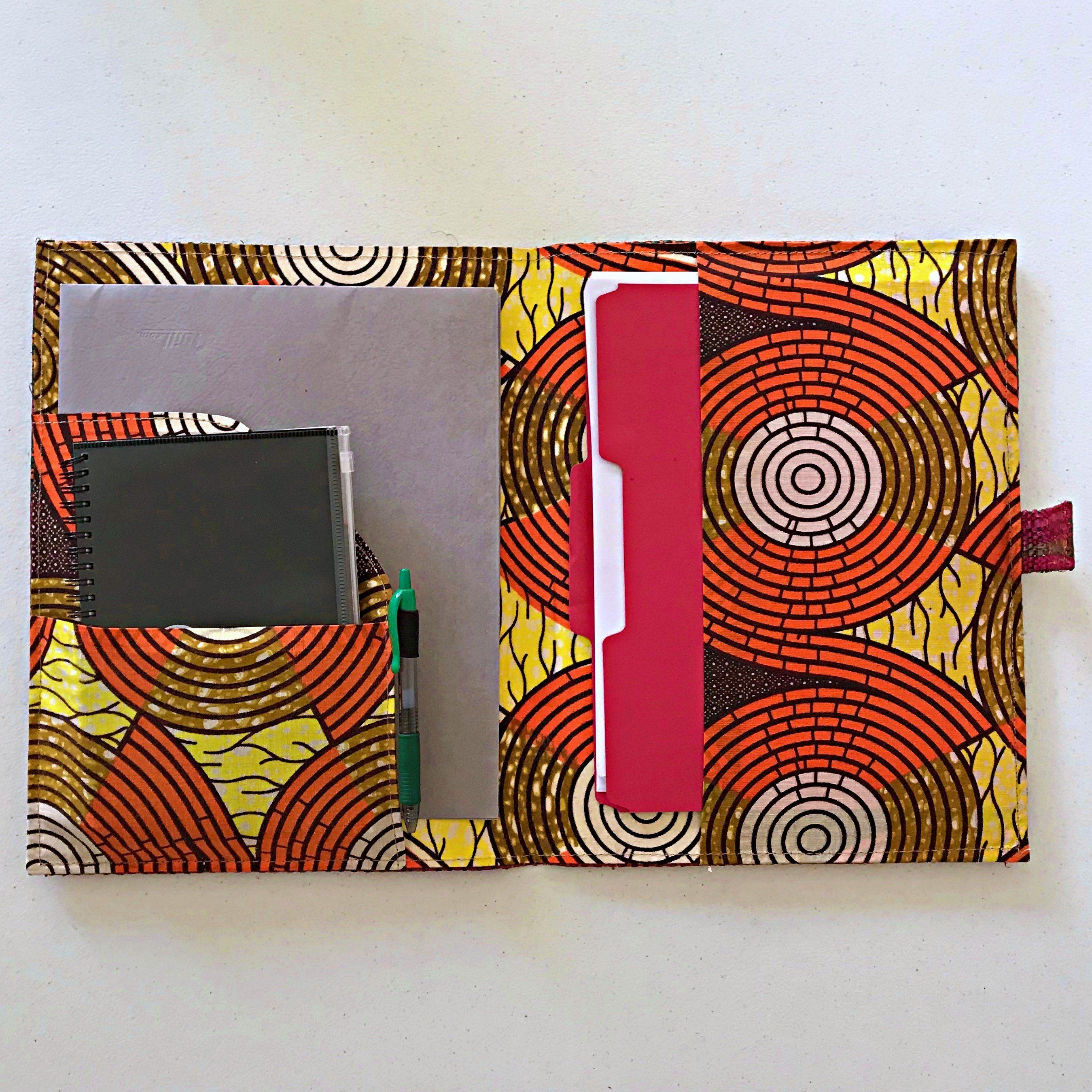 African Handmade Document Holders / Portfolio Computer Case (Design/Color Varies)
