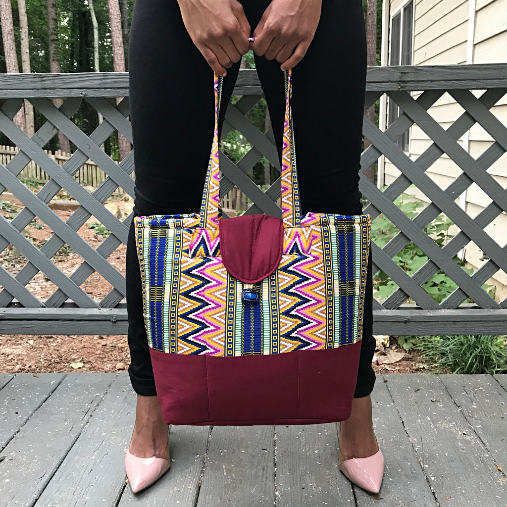 Nahili Kente African Print Shoulder Bag