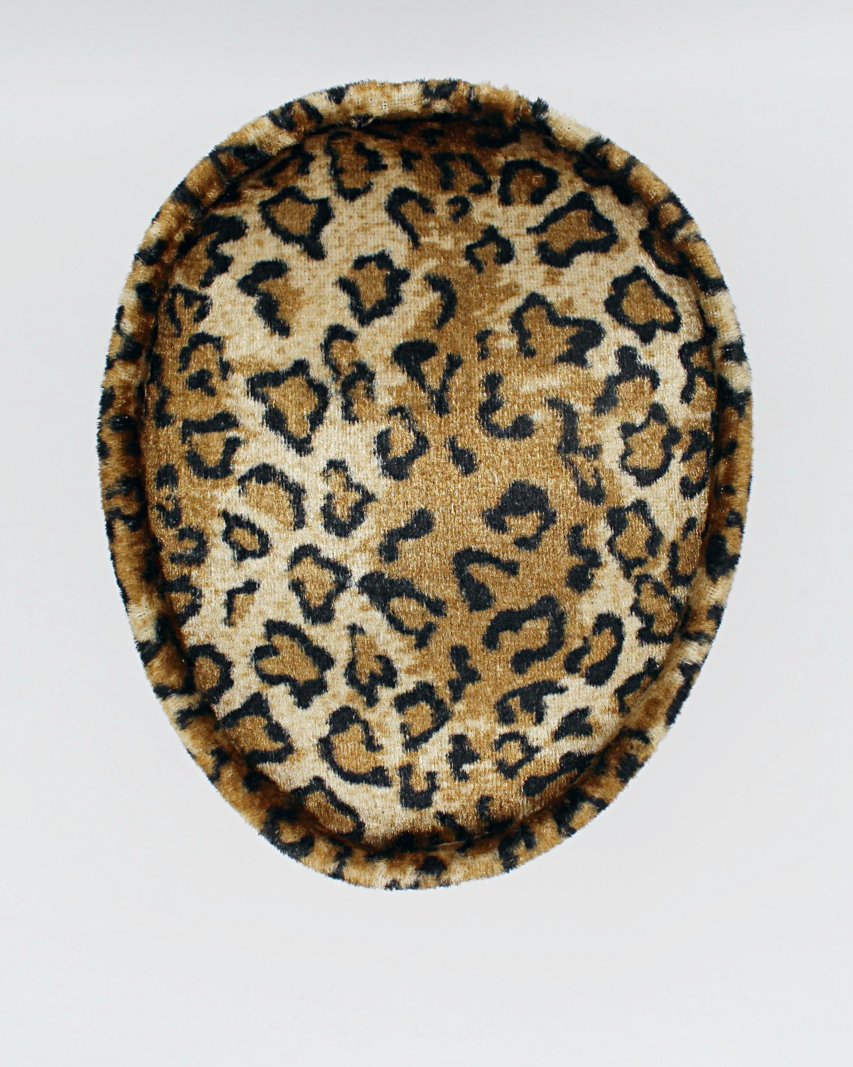 Leopard Print Velvet Hat for Men