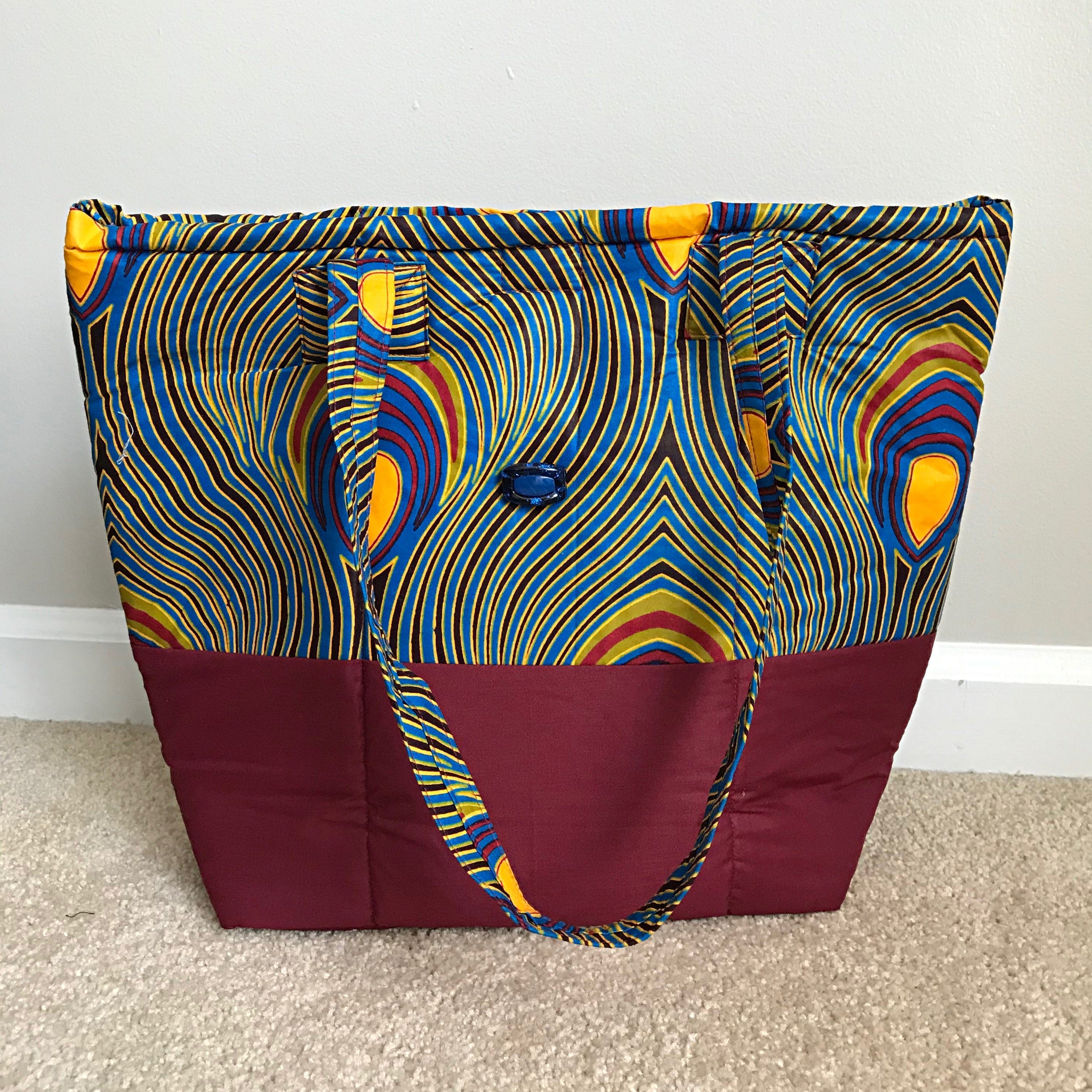 Peacock African Print Shoulder Bag